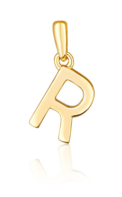 JVD Ciondolo minimalista con lettera "R" placcata in oro SVLP0948XH2GO0R bambino