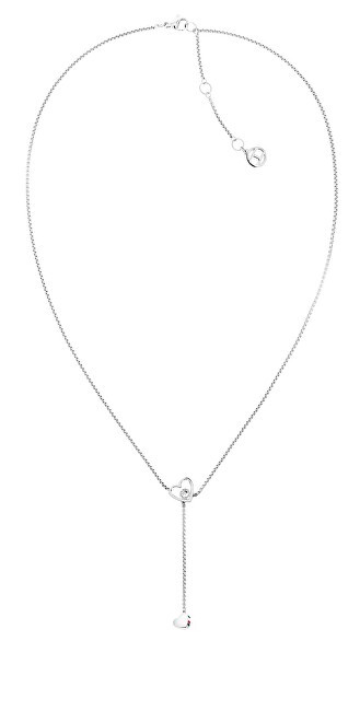 Tommy Hilfiger Collana moderna in acciaio con cuori, ciondolo a forma di cuore 2780671 donna