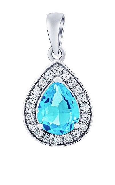 Silvego Ciondolo BRISA in argento con topazio blu svizzero e zirconi brillanti JJJ1141PTS donna