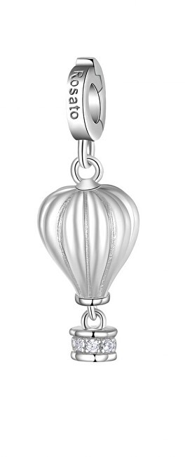 Rosato Incantevole ciondolo in argento con la storia della mongolfiera RZ195R donna