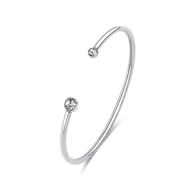 S'Agapõ Bracciale in acciaio massiccio con cristalli a scatto SCK236 donna