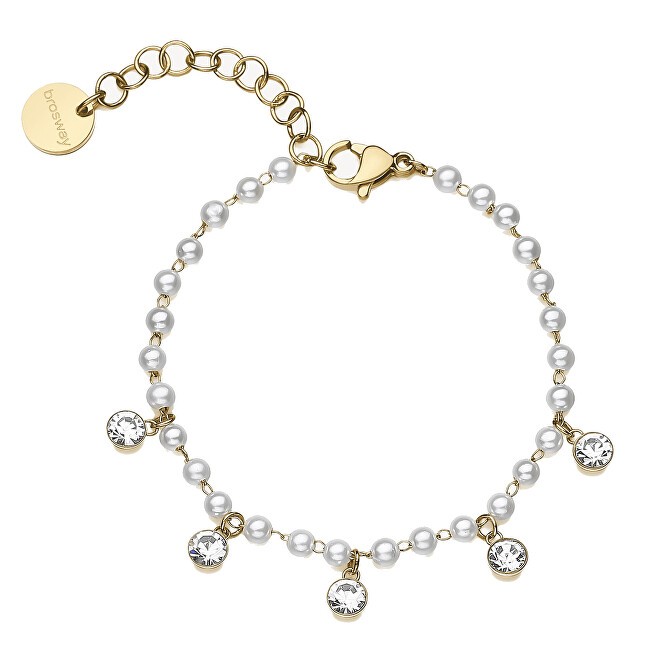 Brosway Bracciale Chant BAH88 placcato oro con perle donna