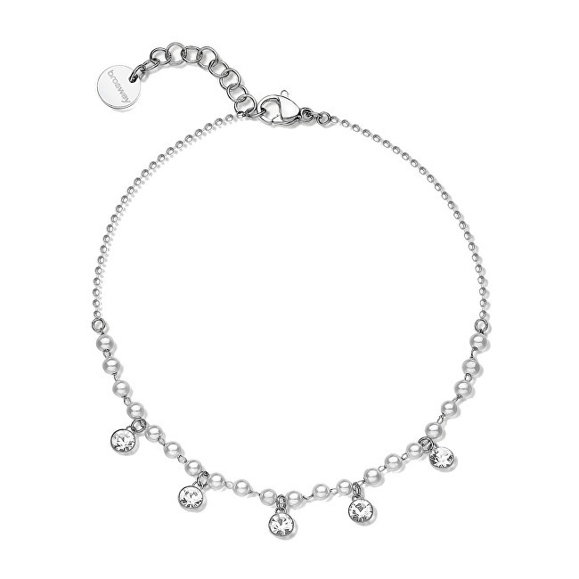 Brosway Braccialetto in acciaio con ciondolo e perle Chant BAH89 donna