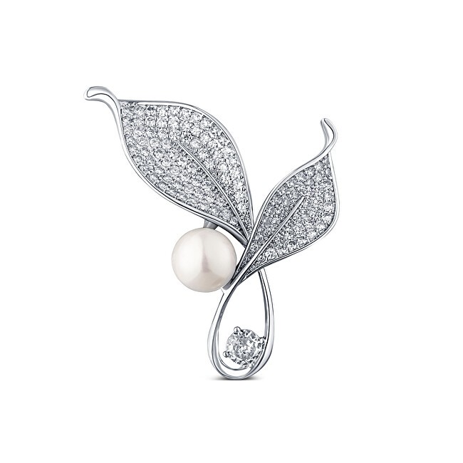 JwL Luxury Pearls Spilla luminosa con perle e cristalli, 2 biglietti in 1 JL0818 donna