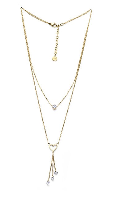 Oliver Weber Collana romantica a forma di cuore placcata in oro "Gentilezza e Libertà" 12417G donna
