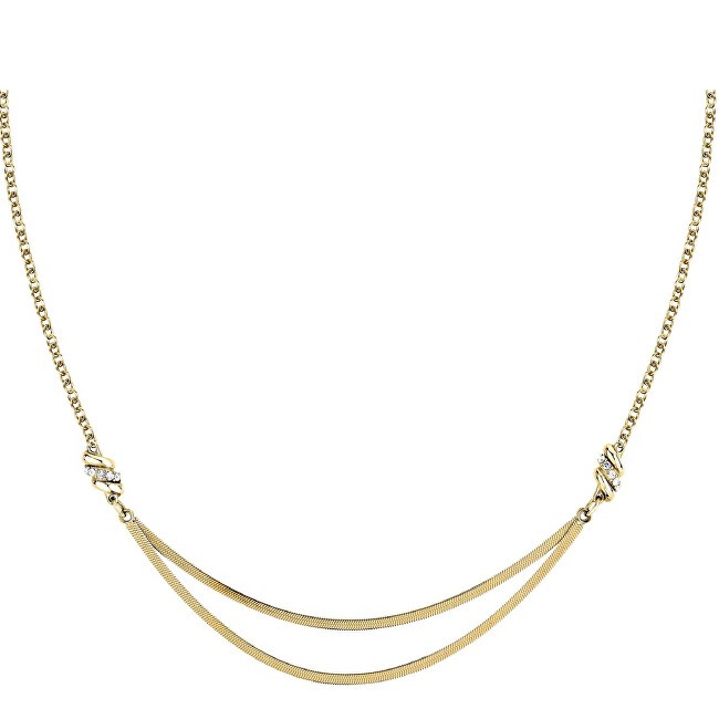 Morellato Elegante collana a torsione placcata oro con cristalli SAWZ01 donna