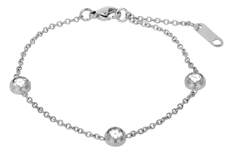 Troli Bracciale in acciaio con ornamenti scintillanti donna