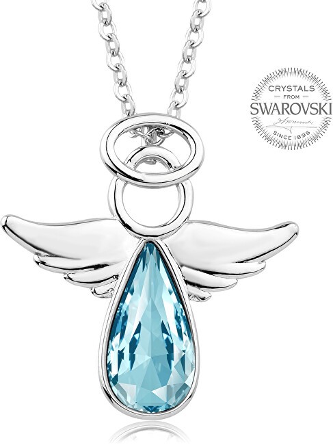 Levien Collana con angelo Rafael in cristallo turchese donna