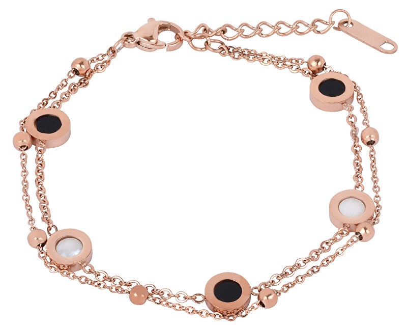 Troli Bracciale doppio in acciaio bronzato donna