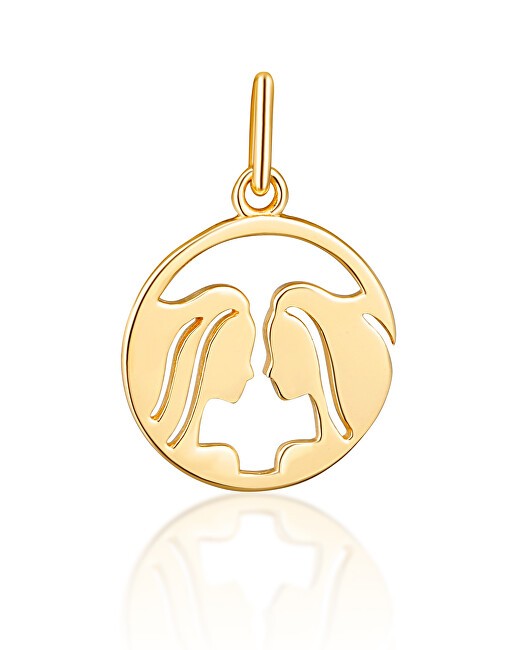 JVD Ciondolo con segno zodiacale Gemelli placcato oro SVLP1080X61GOBL donna
