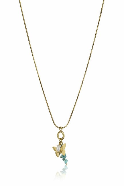 Emily Westwood Delicata collana placcata in oro con farfalla EWN23046G donna