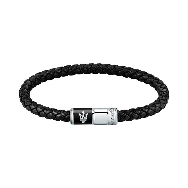 Maserati Bracciale di lusso in pelle riciclata JM222AVE07 uomo