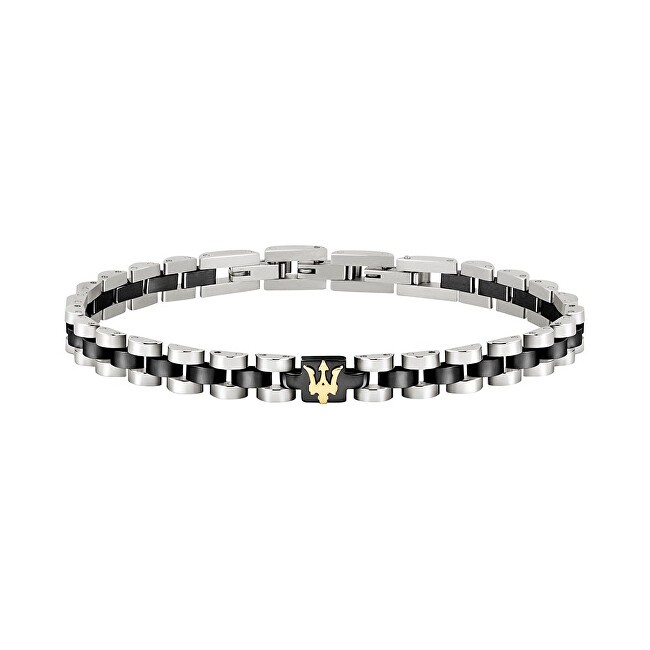 Maserati Elegante bracciale bicolore Iconic JM320AST08 uomo