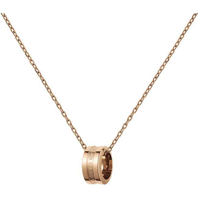 Daniel Wellington Collana alla moda in bronzo con pendente rotondo Elan DW00400158 donna