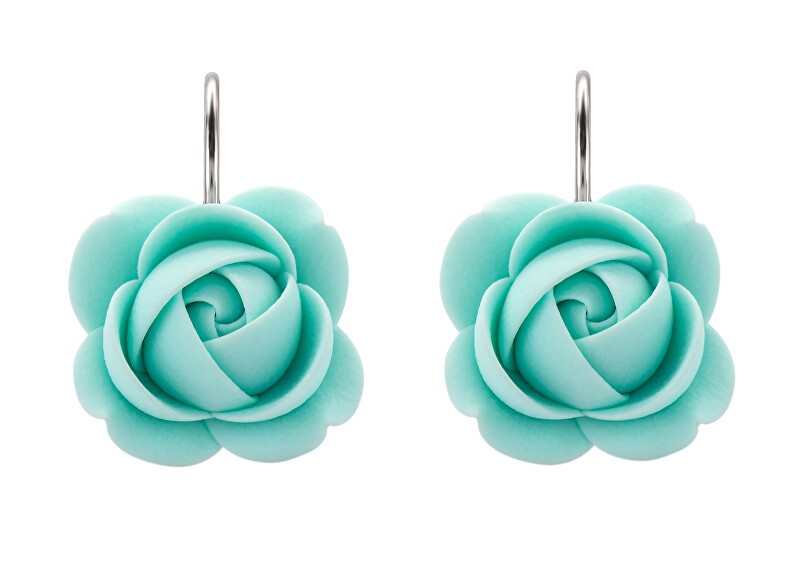 Troli Orecchini pendenti al mentolo a forma di fiori donna