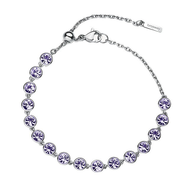 Brosway Splendido bracciale in acciaio con cristalli viola Symphonia BYM153 donna