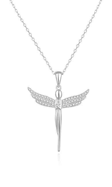 Beneto Collana in argento con zirconi Angelo TAGS835 / 47L catena, pendente donna