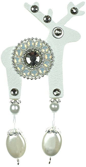 Deers Piccola perla di pelle di cervo bianca donna