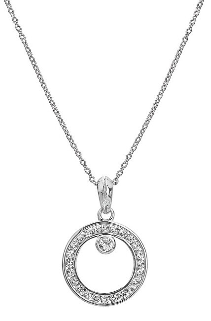 Hot Diamonds Collana Orbit DP929 in argento con diamanti e topazio catena, pendente donna