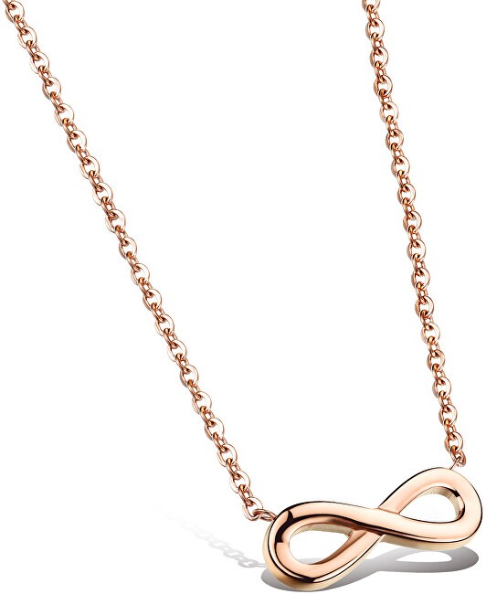 Troli Collana Infinity KNS-271 in acciaio placcato oro rosa donna
