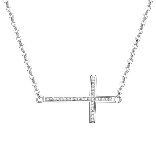 Beneto Collana in argento con croce AGS196 / 47 donna