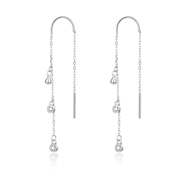 Beneto Lunghi orecchini in argento con zirconi AGUV1964 donna