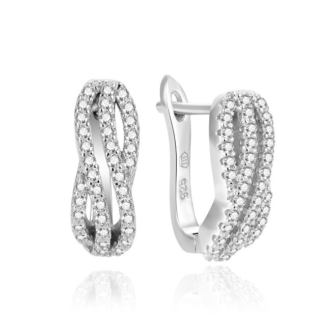 Beneto Eleganti orecchini in argento con zirconi AGUC2225L donna