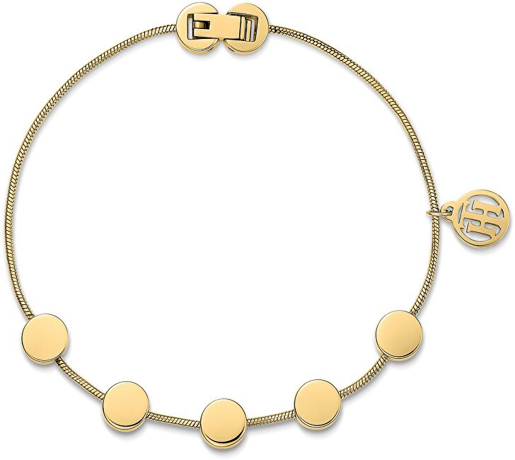 Tommy Hilfiger Bracciale in acciaio placcato oro con pendenti TH2700980 donna