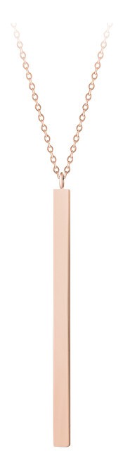 Troli Collana lunga rosa dorata con pendente donna