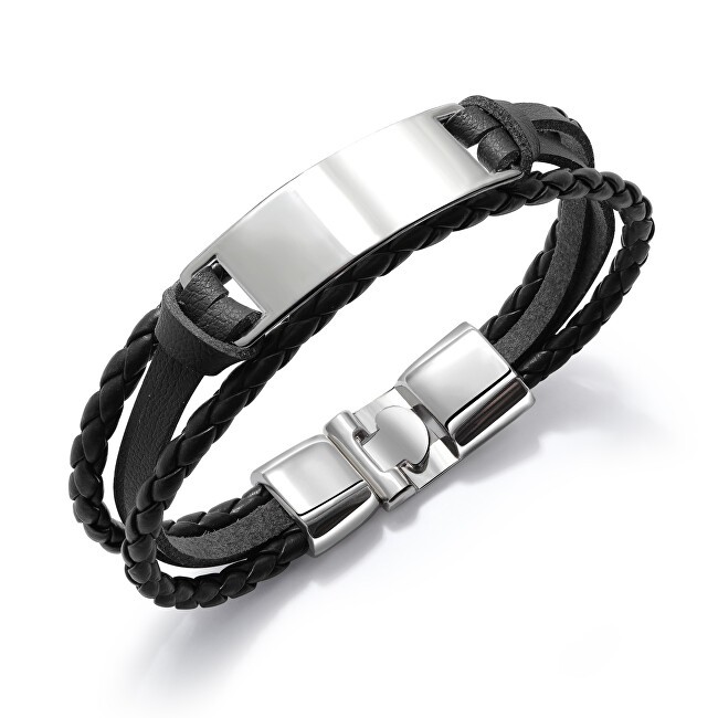 Troli Bracciale moderno nero da uomo in pelle VPH1301A uomo