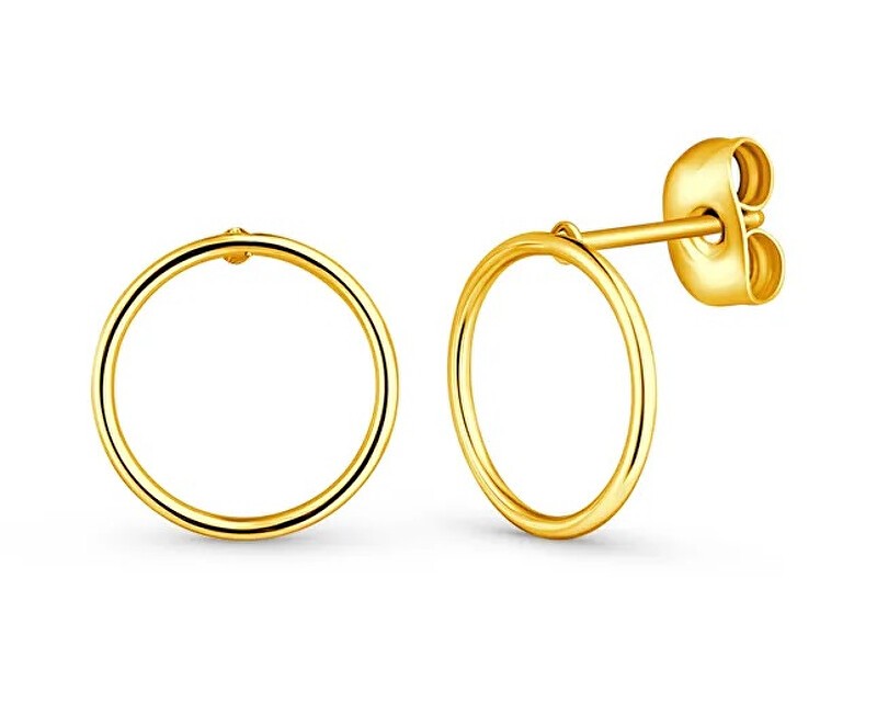 Vuch Orecchini minimalisti placcati in oro Anello Qupia Oro donna