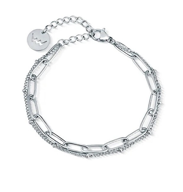 Vuch Elegante bracciale doppio in acciaio Vovia Silver donna