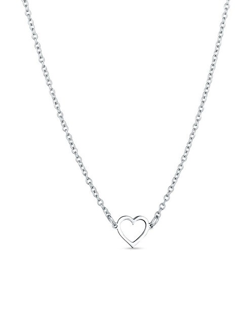 Vuch Collana romantica in acciaio con cuore Vrisan argento donna