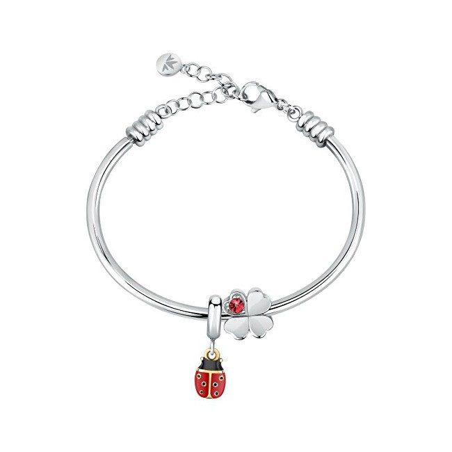Morellato Bracciale portafortuna in acciaio Drops SCZ1280, elegante donna