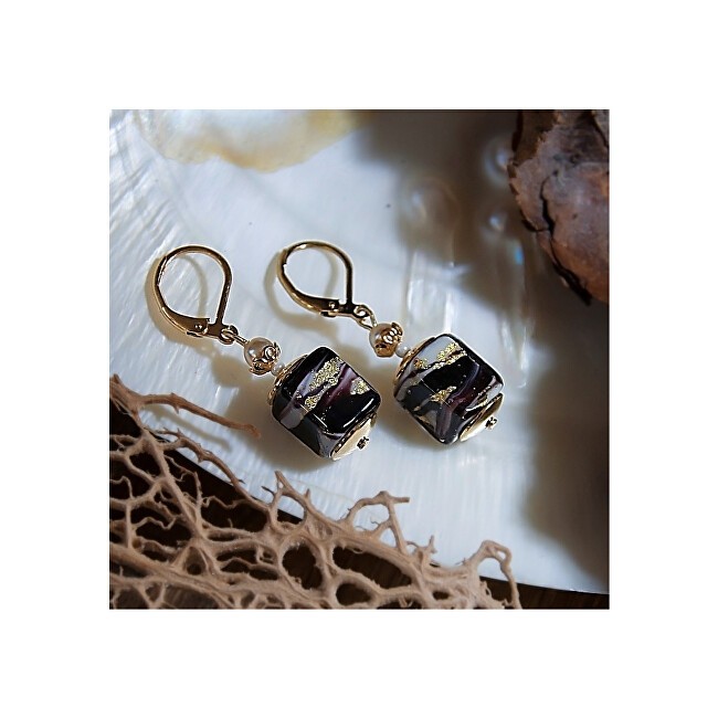 Lampglas Straordinari orecchini Tigre e Perla in oro 24 carati con perle Lampglas ECU74 donna