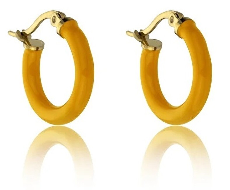 Marc Malone Orecchini a cerchio placcati oro con smalto Laura Orange MCE23149G donna