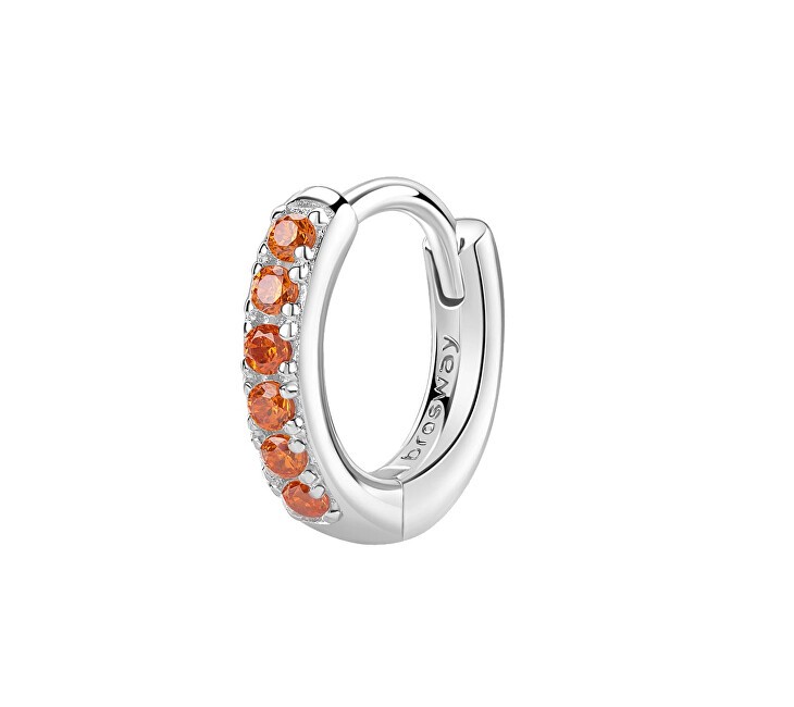 Brosway Orecchini singoli a cerchio in argento con motivo Vitamin Orange FVO15 donna
