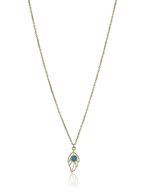 Emily Westwood Delicata collana placcata oro con ginepro turchese EWN23028G donna