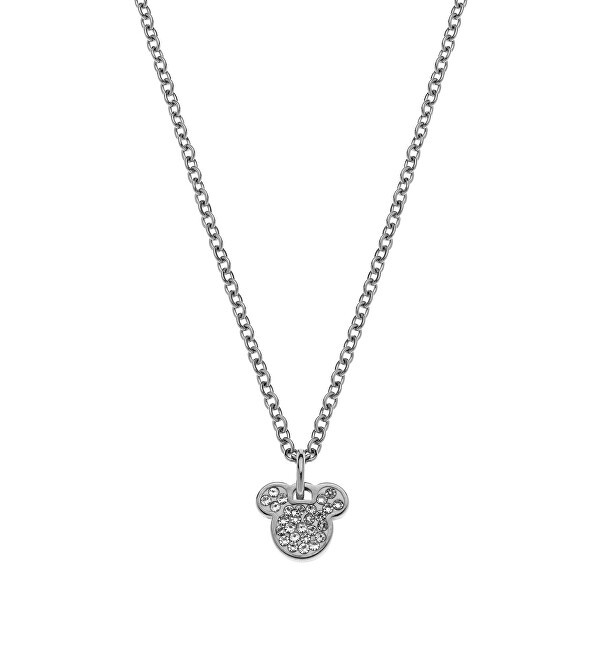 Disney Incantevole collana in acciaio con Topolino e Minnie N600581RWL-B.CS catena, ciondolo donna
