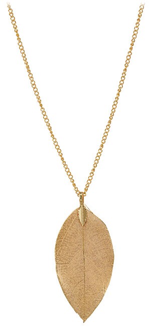 Troli Collana placcata in oro con foglia di alloro II. Alloro donna