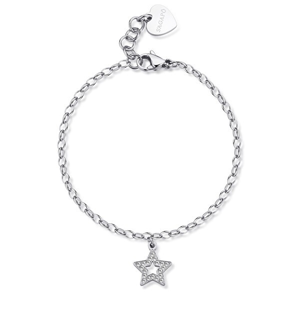S'Agapõ Bracciale in acciaio stellato SHAR28 di buona qualità donna