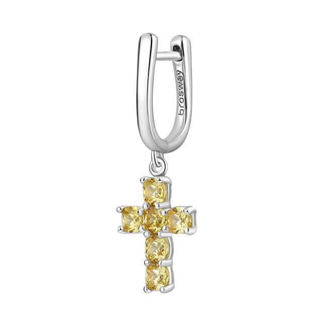 Brosway Orecchini singoli in argento Cross Fancy Energy Yellow FEY09 donna
