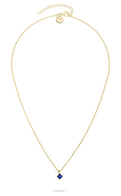 Tamaris Elegante collana placcata oro con zircone blu TJ-0539-N-45 donna