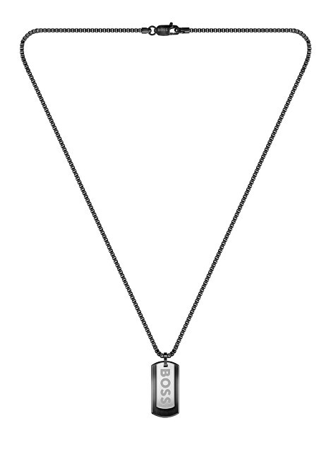 Hugo Boss Collana da uomo con francobollo militare Devon 1580577 uomo