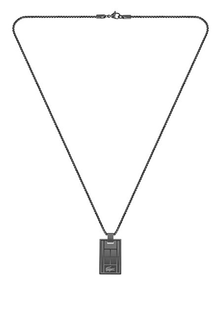 Lacoste Collana da uomo in acciaio, modello Tennis Court 2040078 uomo
