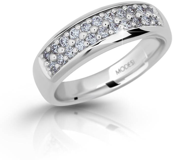 Modesi Anello scintillante in argento con zirconi cubici M11083 - Circonferenza: 50 mm donna