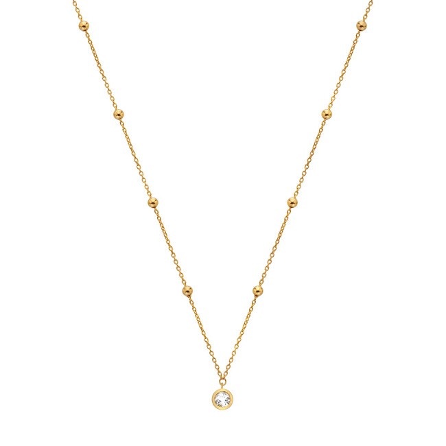 Hot Diamonds Collana placcata in oro pregiato con topazio e diamanti DN196 donna