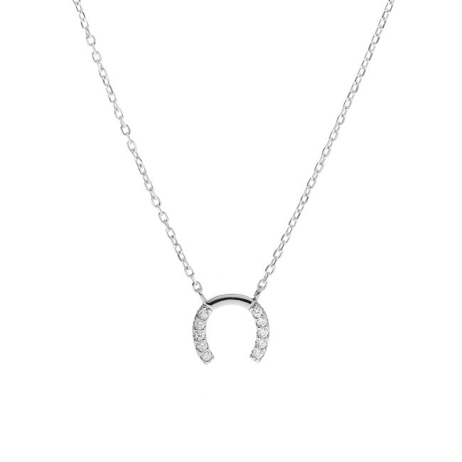 AGAIN Jewelry Collana a ferro di cavallo in argento scintillante AJNA0021 donna