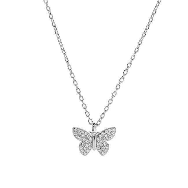 AGAIN Jewelry Collana con farfalla in argento AJNA0005 catena, ciondolo donna