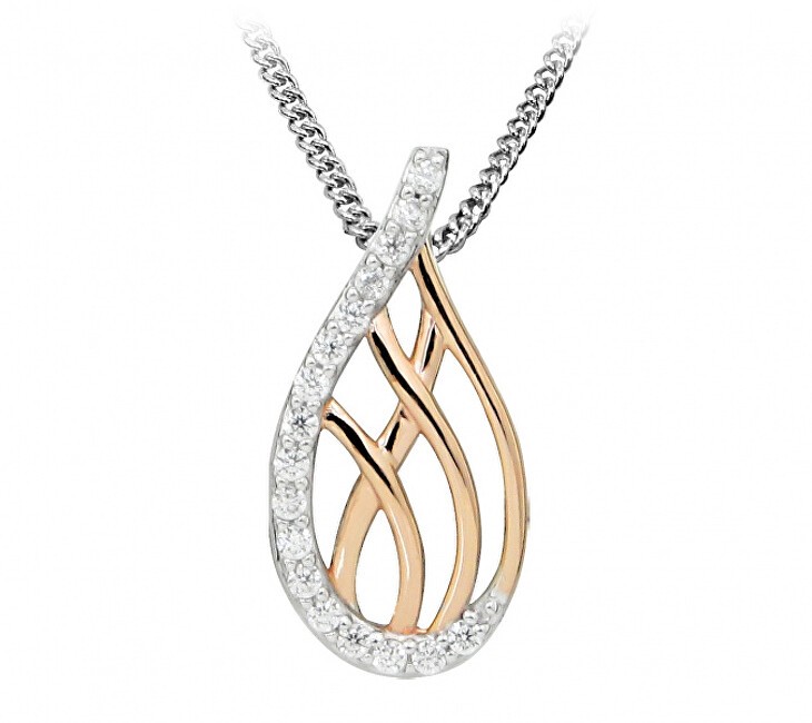 Silver Cat Elegante collana bicolore con zirconi SC409 donna